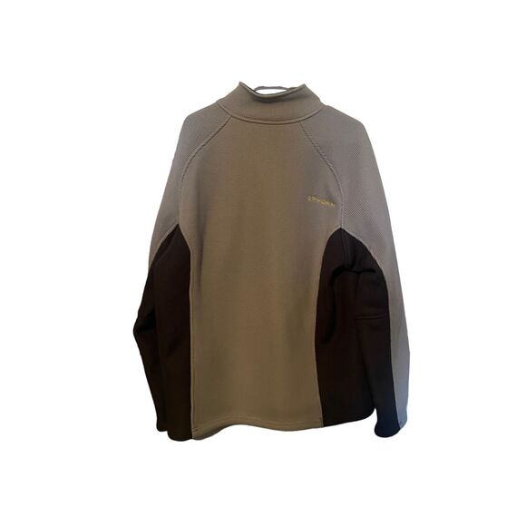 Spyder Mens Gray Black Foremost Full Zip Heavyweight Core Knit Jacket Size XL - Picture 2 of 14